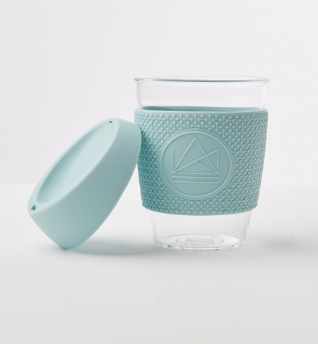 Neon Kactus Reusable Glass Coffee Cup - 340ml